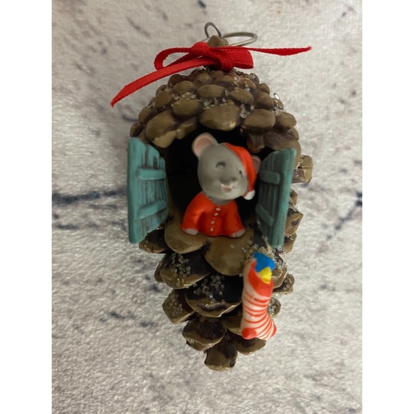Hallmark Other - Vintage Hallmark‎ Keepsake Pinecone Mouse Home Christmas Tree Ornament